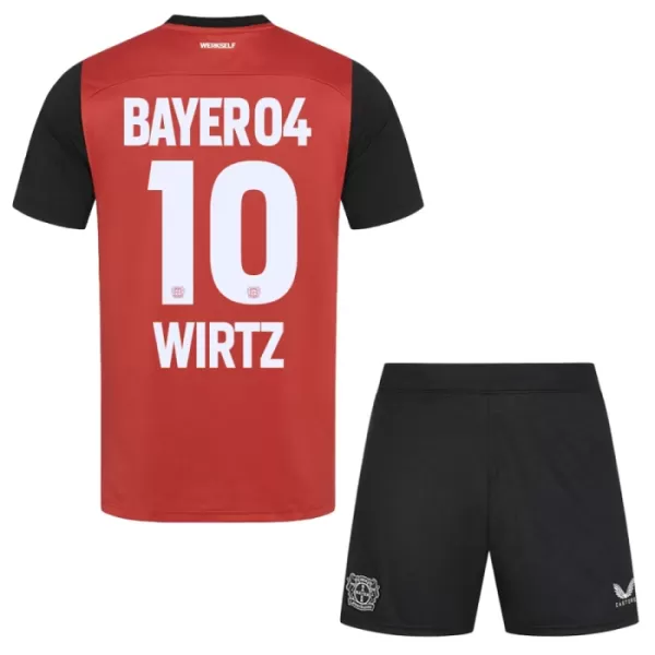 Camisolas Bayer 04 Leverkusen Florian Wirtz 10 Criança Equipamento Principal 24/25