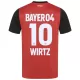 Camisolas Bayer 04 Leverkusen Florian Wirtz 10 Criança Equipamento Principal 24/25