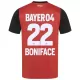 Camisolas Bayer 04 Leverkusen Victor Boniface 22 Criança Equipamento Principal 24/25