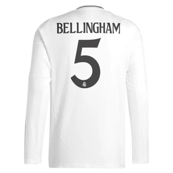 Camisolas Real Madrid Jude Bellingham 5 Equipamento Principal 24/25 Manga Comprida