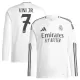 Camisolas Real Madrid Vinicius Junior 7 Equipamento Principal 24/25 Manga Comprida