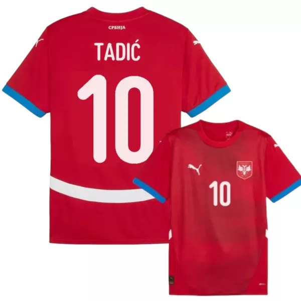 Camisolas Sérvia Tadic 10 Equipamento Principal Euro 2024