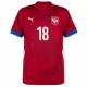 Camisolas Sérvia Vlahovic 18 Equipamento Principal Euro 2024