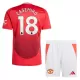 Camisolas Manchester United Casemiro 18 Criança Equipamento Principal 24/25