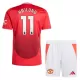 Camisolas Manchester United Rasmus Højlund 11 Criança Equipamento Principal 24/25