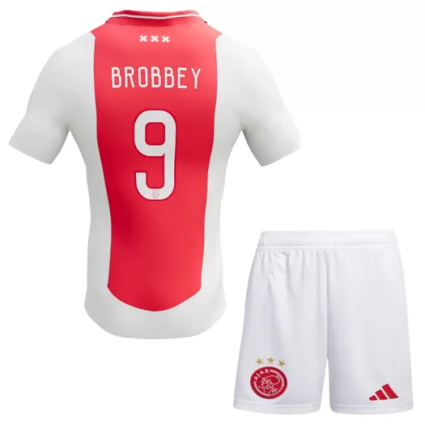 Camisolas Ajax Amsterdam Brian Brobbey 9 Criança Equipamento Principal 24/25