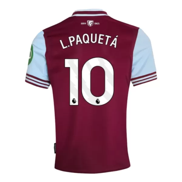 Camisolas West Ham United L. Paqueta 10 Equipamento Principal 24/25