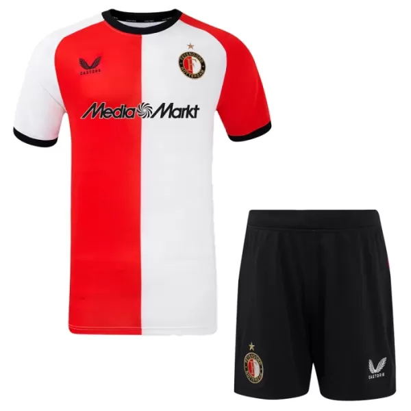 Camisolas Feyenoord Rotterdam Criança Equipamento Principal 24/25