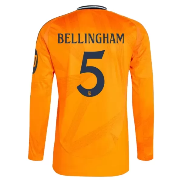 Camisolas Real Madrid Jude Bellingham 5 Equipamento Alternativo 24/25 Manga Comprida