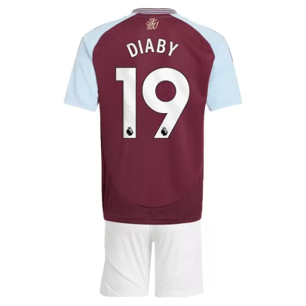 Camisolas Aston Villa Diaby 19 Criança Equipamento Principal 24/25