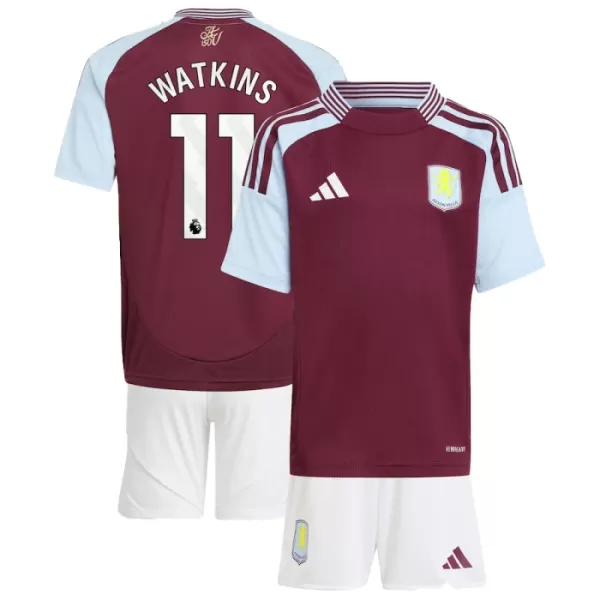 Camisolas Aston Villa Watkins 11 Criança Equipamento Principal 24/25