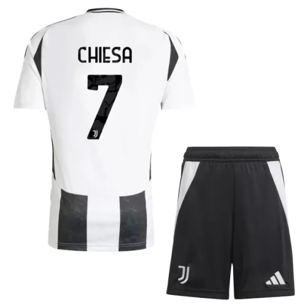 Camisolas Juventus Federico Chiesa 7 Criança Equipamento Principal 24/25