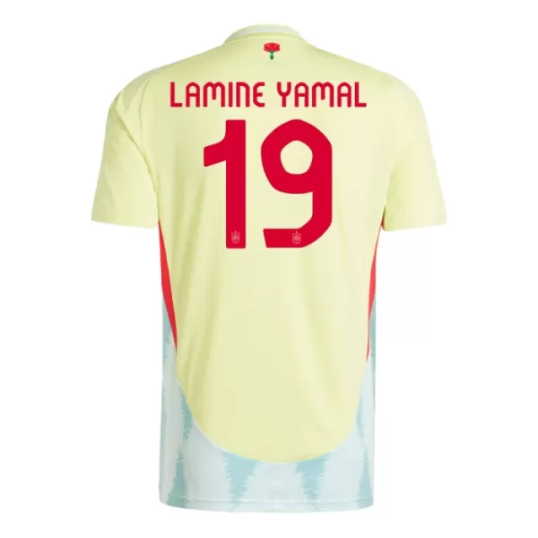 Camisolas Espanha Lamine Yamal 19 Criança Equipamento Alternativo Euro 2024