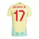 Camisolas Espanha Williams JR 17 Criança Equipamento Alternativo Euro 2024