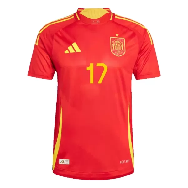 Camisolas Espanha Williams JR 17 Criança Equipamento Principal Euro 2024