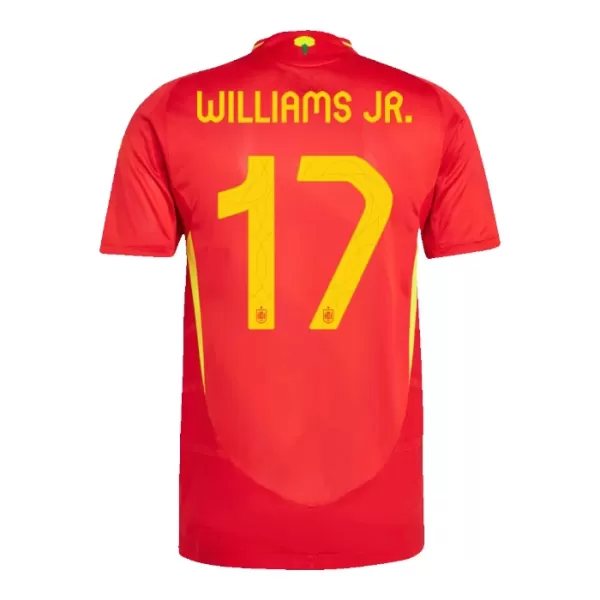 Camisolas Espanha Williams JR 17 Criança Equipamento Principal Euro 2024