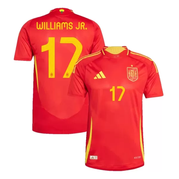 Camisolas Espanha Williams JR 17 Equipamento Principal Euro 2024