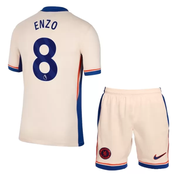 Camisolas Chelsea Enzo Fernández 8 Criança Equipamento Alternativo 24/25