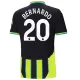 Camisolas Manchester City Bernardo Silva 20 Criança Equipamento Alternativo 24/25