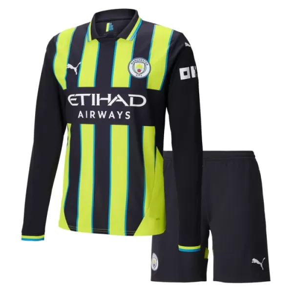 Camisolas Manchester City Criança Equipamento Alternativo 24/25 Manga Comprida