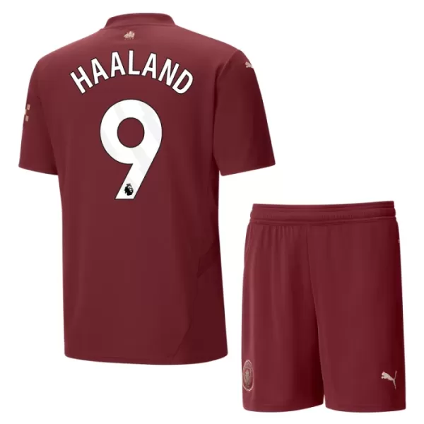 Camisolas Manchester City Erling Haaland 9 Criança Equipamento Terceiro 24/25