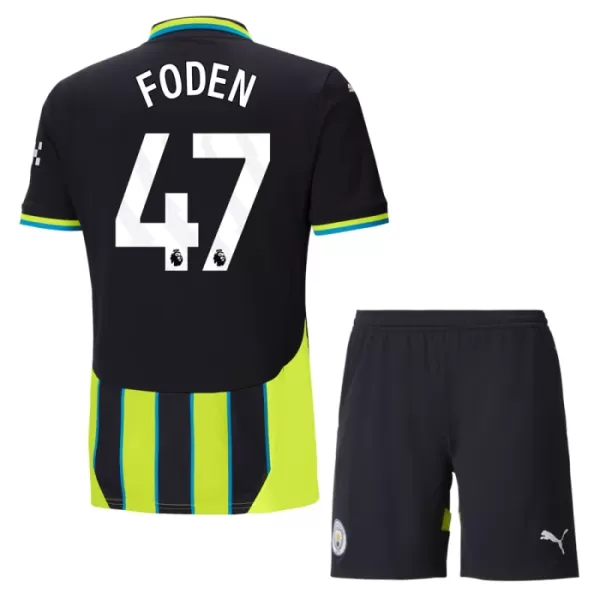 Camisolas Manchester City Phil Foden 47 Criança Equipamento Alternativo 24/25