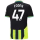 Camisolas Manchester City Phil Foden 47 Criança Equipamento Alternativo 24/25