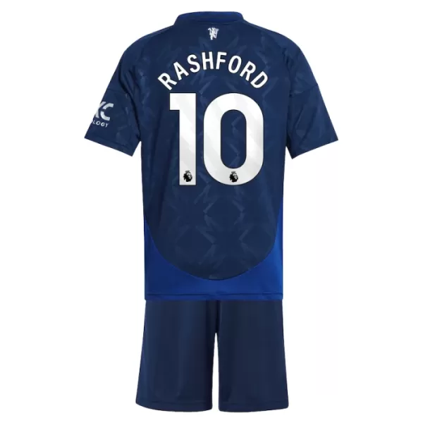 Camisolas Manchester United Marcus Rashford 10 Criança Equipamento Alternativo 24/25