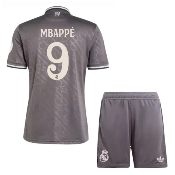 Camisolas Real Madrid Kylian Mbappé 9 Criança Equipamento Terceiro 24/25