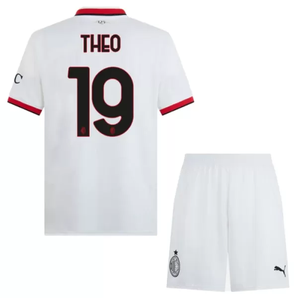 Camisolas AC Milan Theo Hernandez 19 Criança Equipamento Alternativo 24/25