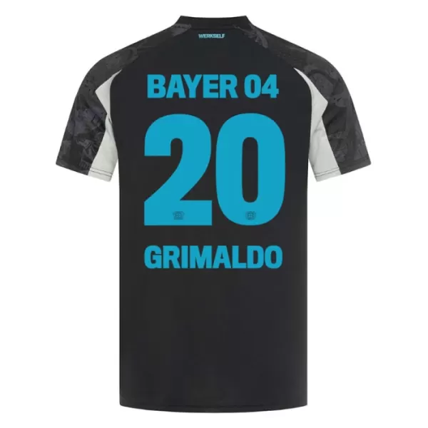 Camisolas Bayer 04 Leverkusen Alejandro Grimaldo 20 Criança Equipamento Terceiro 24/25