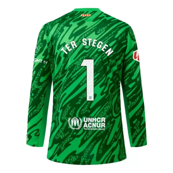 Camisolas Guarda Redes FC Barcelona Marc-André ter Stegen 1 Equipamento Principal 24/25 Manga Comprida