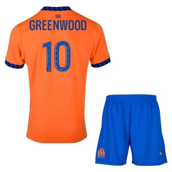 Camisolas Olympique Marseille Greenwood 10 Criança Equipamento Terceiro 24/25