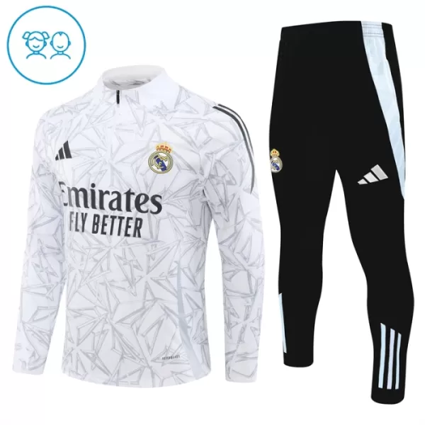 Real Madrid Conjunto de Moletom de Treino Criança 24/25 Branco