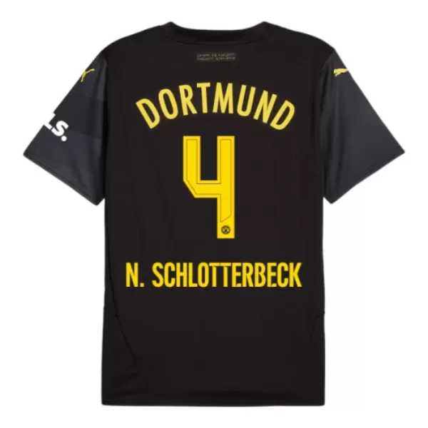 Camisolas Borussia Dortmund Nico Schlotterbeck 4 Criança Equipamento Alternativo 24/25