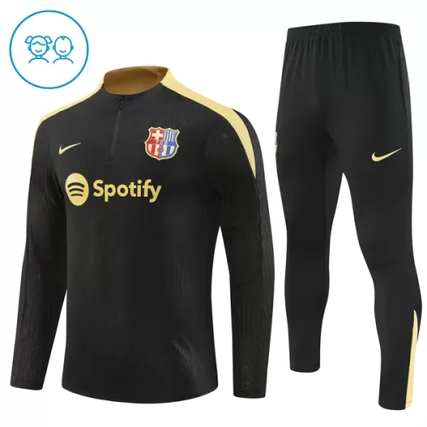 Barcelona Conjunto de Moletom de Treino Criança 24/25 Preto