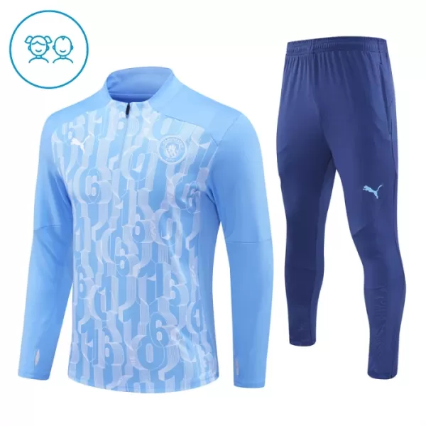 Manchester City Conjunto de Moletom de Treino Criança 24/25 Azul