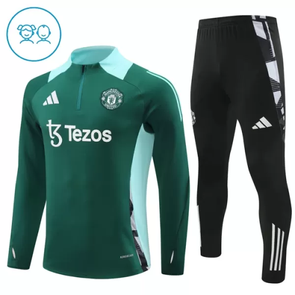 Manchester United Conjunto de Moletom de Treino Criança 24/25 Verde