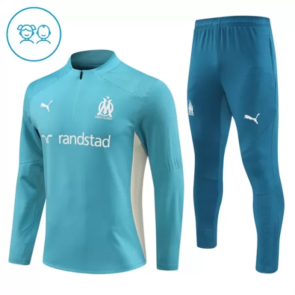 Olympique Marseille Teal Version Conjunto de Moletom de Treino Criança 24/25