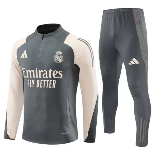 Real Madrid Conjunto de Moletom de Treino 24/25 Cinza