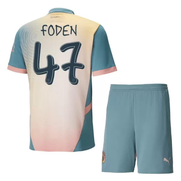 Camisolas Manchester City Phil Foden 47 Criança Equipamento 4ª 24/25