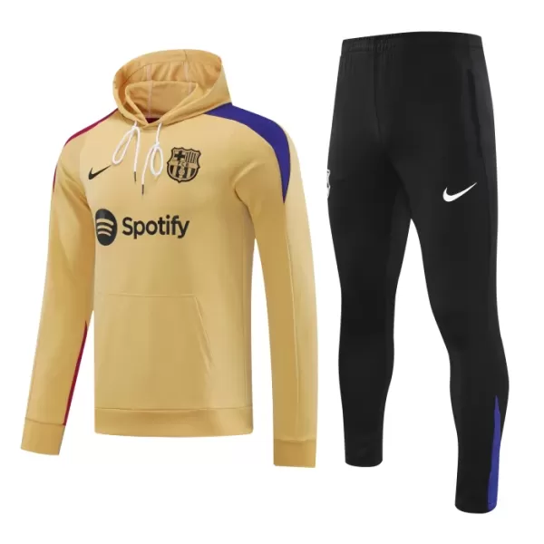 Barcelona Capuz Conjunto de Moletom de Treino 24/25 Amarelo