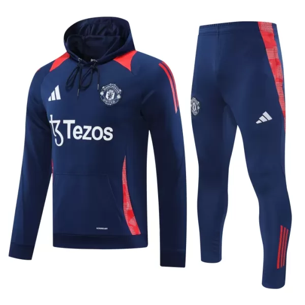 Manchester United Capuz Conjunto de Moletom de Treino 24/25 Frota