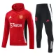 Manchester United Capuz Conjunto de Moletom de Treino 24/25 Vermelho