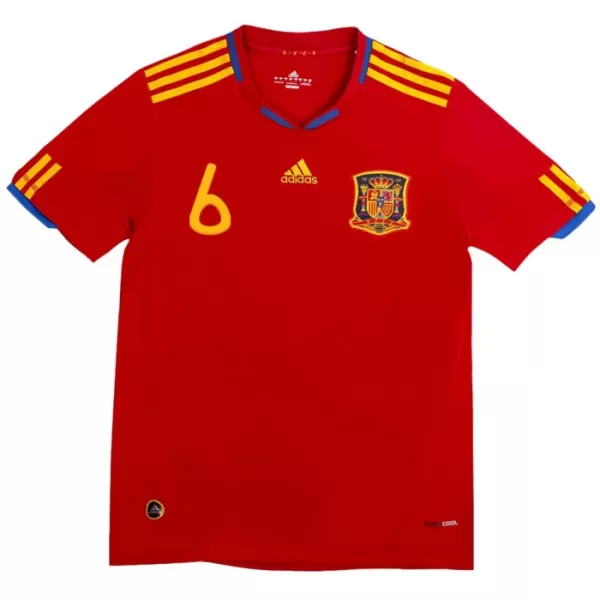 Camisolas Espanha A. Iniesta 6 2010 Equipamento Principal Retro